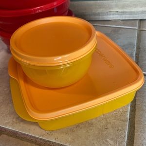 New Tupperware Divided Lunch Container & matching Bowl with Lid set